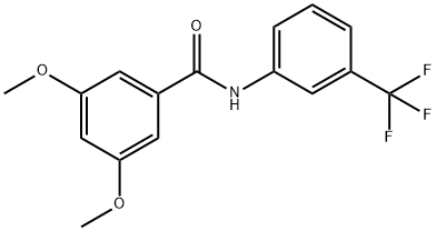 3,5-dimethoxy-N-[3-(trifluoromethyl)phenyl]benzamide Struktur