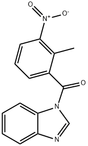 benzimidazol-1-yl-(2-methyl-3-nitrophenyl)methanone Struktur