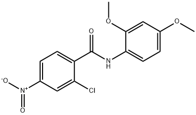 2-Chloro-N-(2,4-dimethoxyphenyl)-4-nitrobenzamide, 97% Struktur