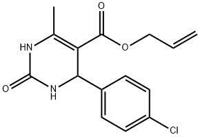 allyl 4-(4-chlorophenyl)-6-methyl-2-oxo-1,2,3,4-tetrahydropyrimidine-5-carboxylate Struktur