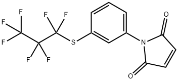 1-(3-((perfluoropropyl)thio)phenyl)-1H-pyrrole-2,5-dione Struktur