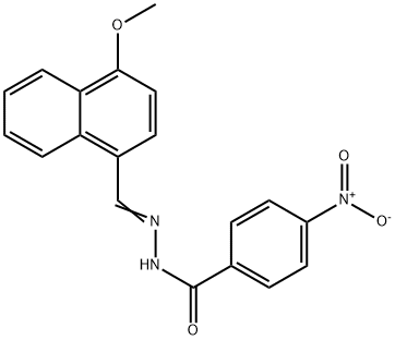 N'-[(4-methoxy-1-naphthyl)methylene]-4-nitrobenzohydrazide Struktur