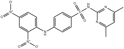 N-(4,6-dimethyl-2-pyrimidinyl)-4-[(2,4-dinitrophenyl)amino]benzenesulfonamide Struktur