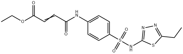 ethyl 4-[(4-{[(5-ethyl-1,3,4-thiadiazol-2-yl)amino]sulfonyl}phenyl)amino]-4-oxo-2-butenoate Struktur