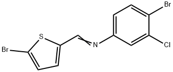 (4-bromo-3-chlorophenyl)[(5-bromo-2-thienyl)methylene]amine Struktur