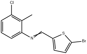 N-[(5-bromo-2-thienyl)methylene]-3-chloro-2-methylaniline Struktur