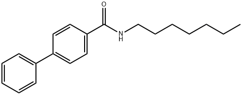 N-heptyl-4-biphenylcarboxamide Struktur