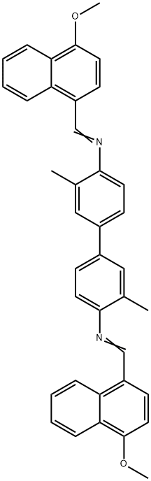 N,N'-bis[(4-methoxy-1-naphthyl)methylene]-3,3'-dimethyl-4,4'-biphenyldiamine Struktur