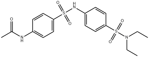 N-{4-[({4-[(diethylamino)sulfonyl]phenyl}amino)sulfonyl]phenyl}acetamide Struktur