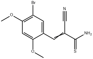 3-(5-bromo-2,4-dimethoxyphenyl)-2-cyano-2-propenethioamide Struktur