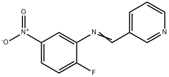 (2-fluoro-5-nitrophenyl)(3-pyridinylmethylene)amine Struktur