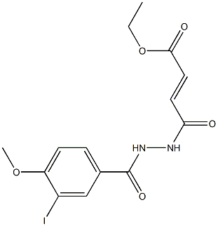 ethyl 4-[2-(3-iodo-4-methoxybenzoyl)hydrazino]-4-oxo-2-butenoate Struktur