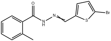 N'-[(5-bromo-2-thienyl)methylene]-2-methylbenzohydrazide Struktur