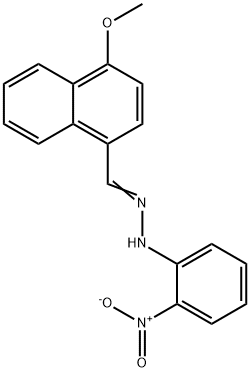 1-[(4-methoxy-1-naphthyl)methylene]-2-(2-nitrophenyl)hydrazine Struktur