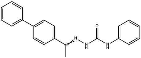 1-(4-biphenylyl)ethanone N-phenylsemicarbazone Struktur