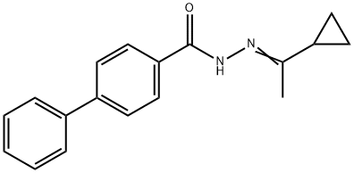 N'-(1-cyclopropylethylidene)-4-biphenylcarbohydrazide Struktur