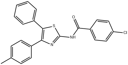 4-chloro-N-(5-phenyl-4-(p-tolyl)thiazol-2-yl)benzamide Struktur