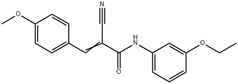 (Z)-2-cyano-N-(3-ethoxyphenyl)-3-(4-methoxyphenyl)acrylamide Struktur