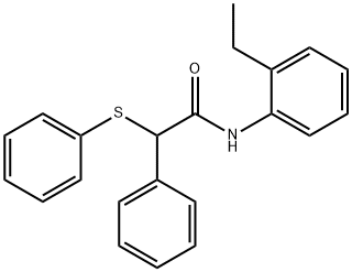 N-(2-ethylphenyl)-2-phenyl-2-(phenylsulfanyl)acetamide Struktur