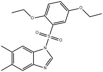 1-((2,5-diethoxyphenyl)sulfonyl)-5,6-dimethyl-1H-benzo[d]imidazole Struktur