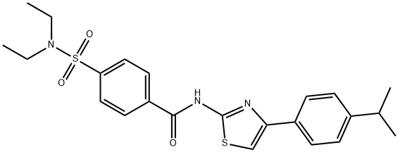 4-(N,N-diethylsulfamoyl)-N-(4-(4-isopropylphenyl)thiazol-2-yl)benzamide Struktur