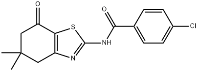 4-chloro-N-(5,5-dimethyl-7-oxo-4,5,6,7-tetrahydrobenzo[d]thiazol-2-yl)benzamide Struktur