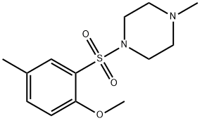 1-((2-methoxy-5-methylphenyl)sulfonyl)-4-methylpiperazine Struktur