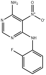 N4-(2-fluorophenyl)-5-nitropyrimidine-4,6-diamine Struktur