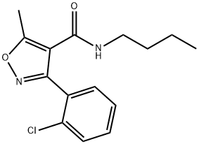 N-butyl-3-(2-chlorophenyl)-5-methyl-1,2-oxazole-4-carboxamide Struktur