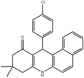 12-(4-CHLOROPHENYL)-9,9-DIMETHYL-8,9,10,12-TETRAHYDROBENZO[A]ACRIDIN-11(7H)-ONE Struktur