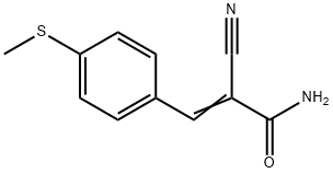 (E)-2-cyano-3-(4-methylsulfanylphenyl)prop-2-enamide Struktur