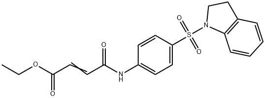 ethyl 4-{[4-(2,3-dihydro-1H-indol-1-ylsulfonyl)phenyl]amino}-4-oxo-2-butenoate Struktur