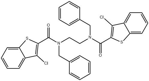 N,N'-1,2-ethanediylbis(N-benzyl-3-chloro-1-benzothiophene-2-carboxamide) Struktur