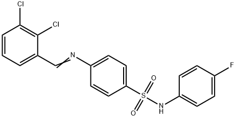 4-[(2,3-dichlorobenzylidene)amino]-N-(4-fluorophenyl)benzenesulfonamide Struktur