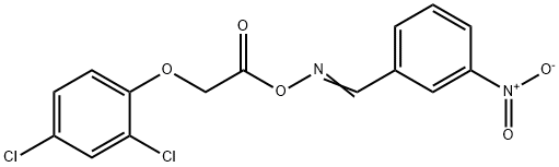 3-nitrobenzaldehyde O-[2-(2,4-dichlorophenoxy)acetyl]oxime Struktur