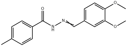 N'-(3,4-dimethoxybenzylidene)-4-methylbenzohydrazide Struktur