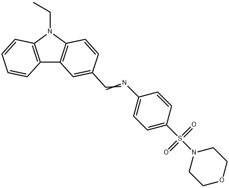 N-[(9-ethyl-9H-carbazol-3-yl)methylene]-4-(4-morpholinylsulfonyl)aniline Struktur