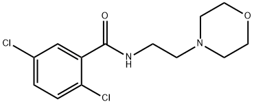 2,5-dichloro-N-[2-(4-morpholinyl)ethyl]benzamide Struktur