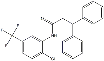 N-[2-chloro-5-(trifluoromethyl)phenyl]-3,3-diphenylpropanamide Struktur