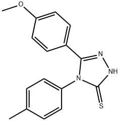 5-(4-methoxyphenyl)-4-(p-tolyl)-4H-1,2,4-triazole-3-thiol Struktur