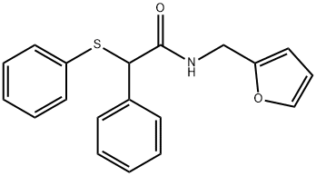 N-(furan-2-ylmethyl)-2-phenyl-2-phenylsulfanylacetamide Struktur