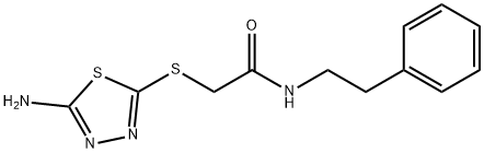 2-[(5-amino-1,3,4-thiadiazol-2-yl)sulfanyl]-N-(2-phenylethyl)acetamide Struktur