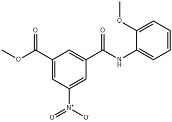 methyl 3-[(2-methoxyphenyl)carbamoyl]-5-nitrobenzoate Struktur