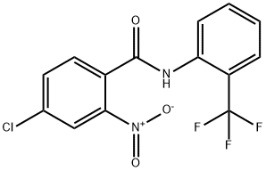 4-chloro-2-nitro-N-[2-(trifluoromethyl)phenyl]benzamide Struktur