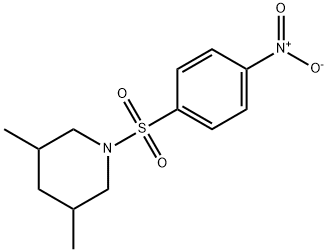 3,5-dimethyl-1-[(4-nitrophenyl)sulfonyl]piperidine Struktur