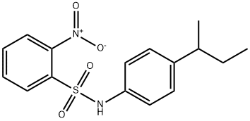 N-(4-butan-2-ylphenyl)-2-nitrobenzenesulfonamide Structure