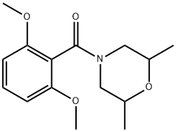 (2,6-dimethoxyphenyl)-(2,6-dimethylmorpholin-4-yl)methanone Struktur