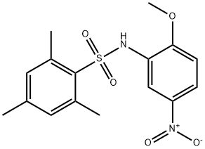 N-(2-methoxy-5-nitrophenyl)-2,4,6-trimethylbenzenesulfonamide Struktur