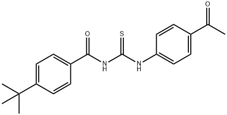 N-{[(4-acetylphenyl)amino]carbonothioyl}-4-tert-butylbenzamide Struktur