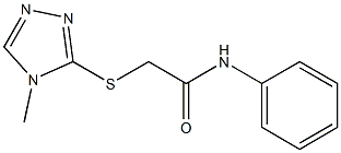 2-((4-methyl-4H-1,2,4-triazol-3-yl)thio)-N-phenylacetamide Struktur